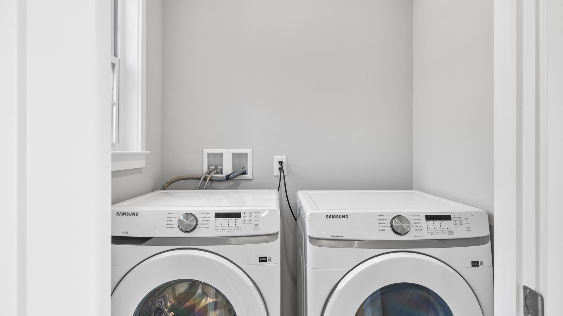 Laundry on the same level as the bedrooms – finally skip the laundromat.