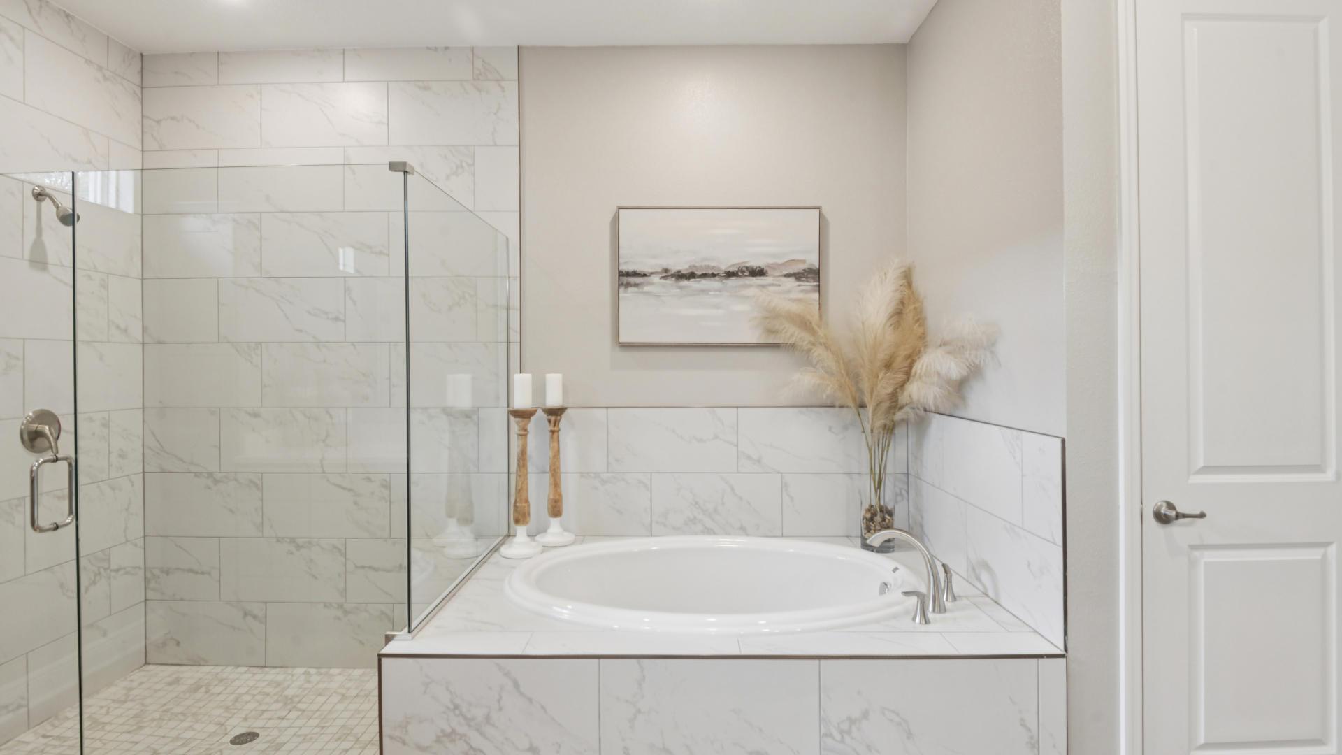 Relax in your private master bathroom at the end of the day.