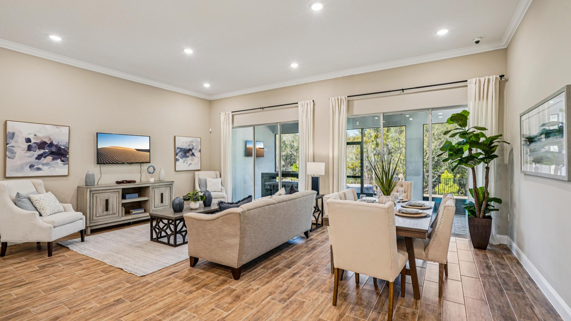 Select extra space for entertaining and casual dining.