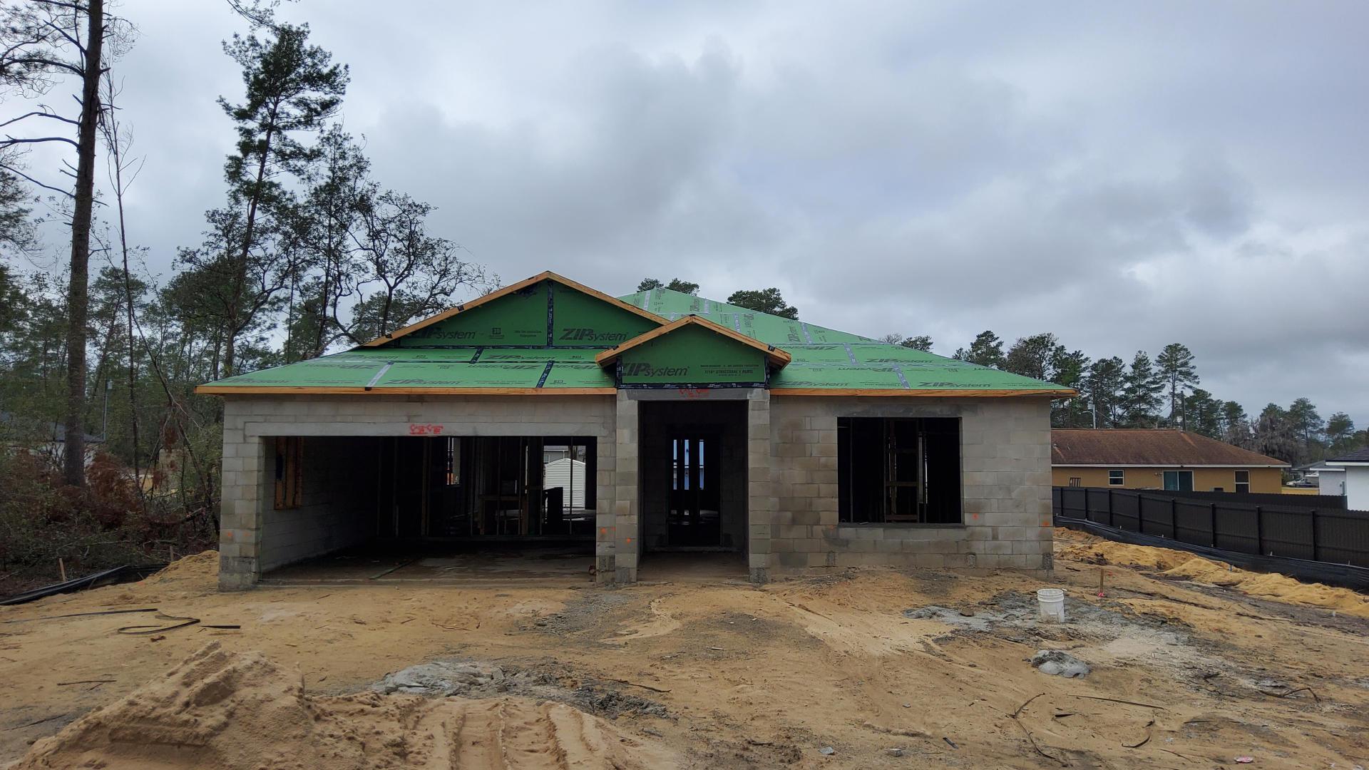 Block With Roof Installation