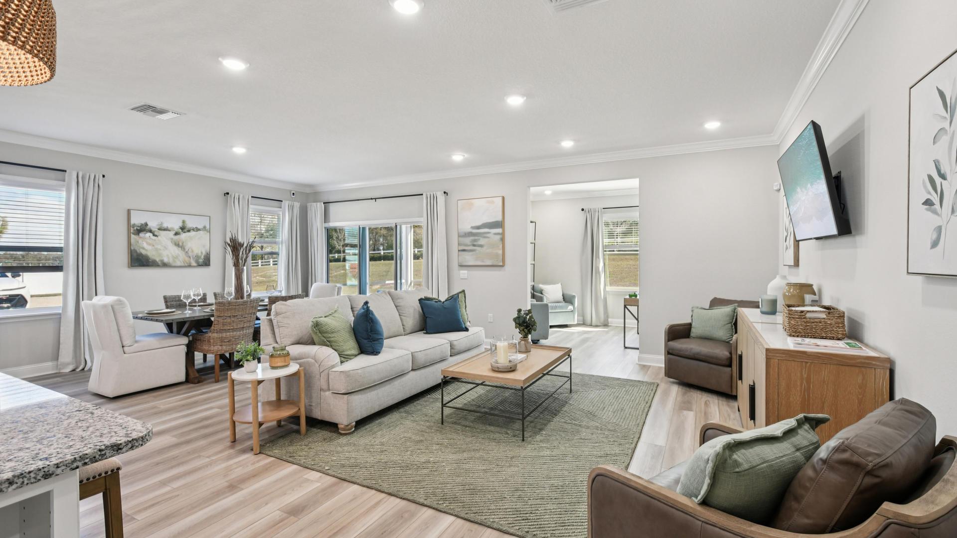 Open-concept designs create the perfect space in all the right places.