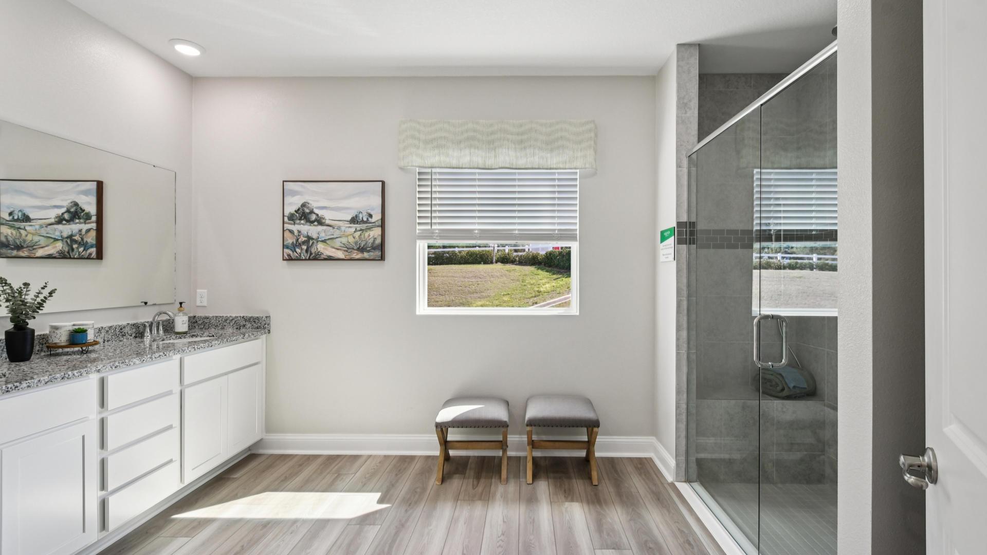 Have choices in the design of your spa- like master bathroom for a peaceful sanctuary.