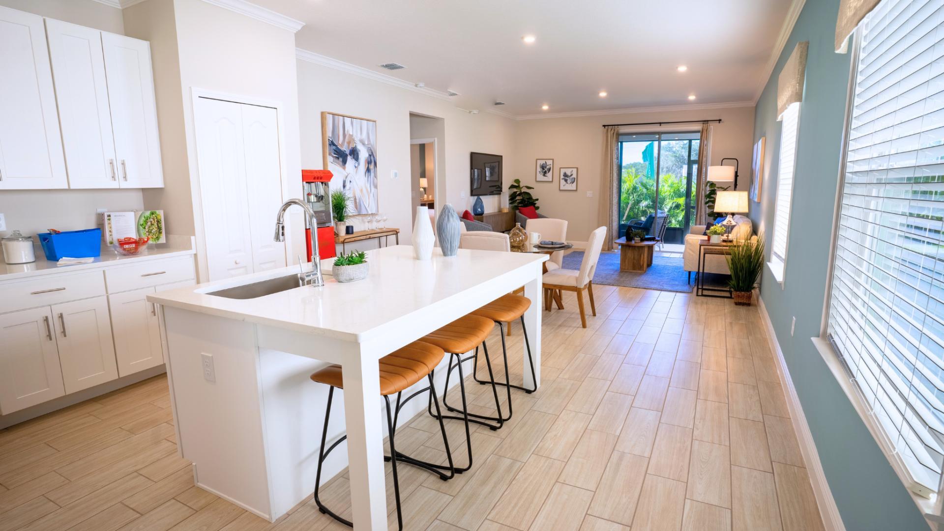 Open floor plans make it easy to host friends and family.