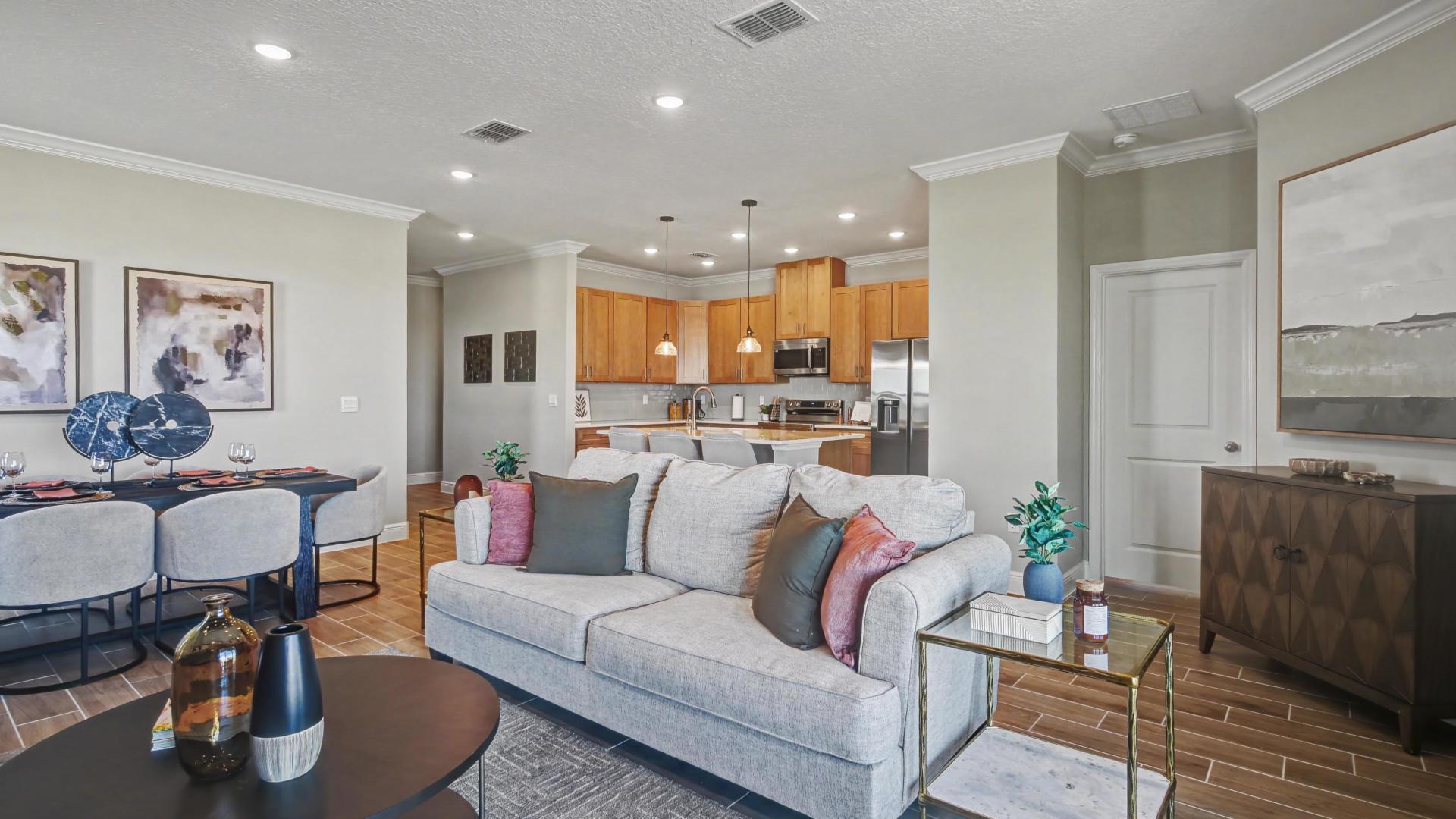 Open floor plans make it easy to entertain or help the kids with homework while making dinner.