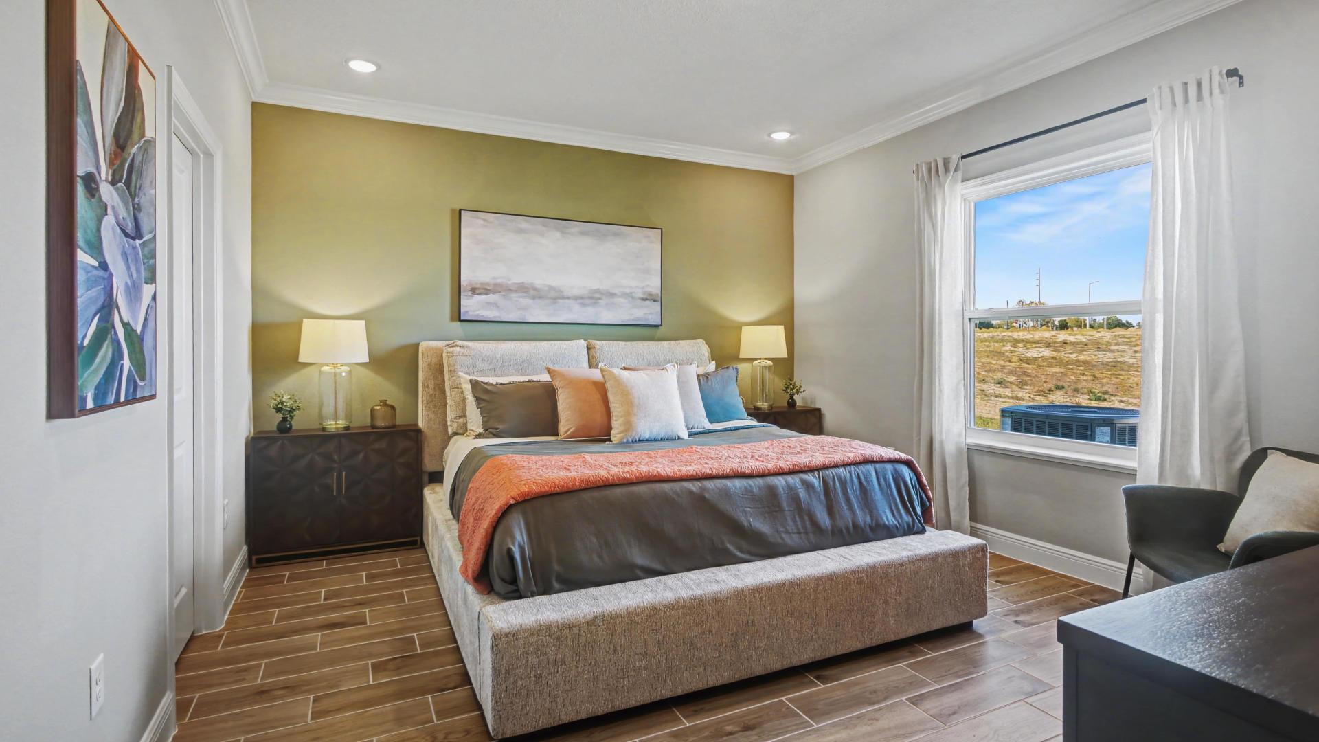 Retreat to your private master bedroom at the end of the day.