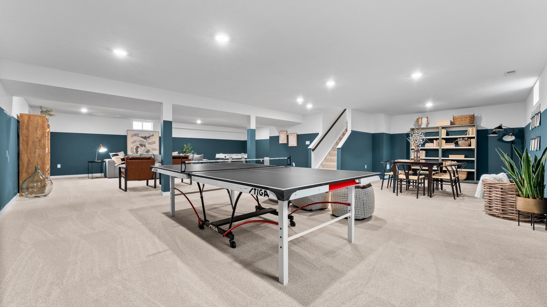Finish the basement for a media room, billiards table or a space for overnight guest.