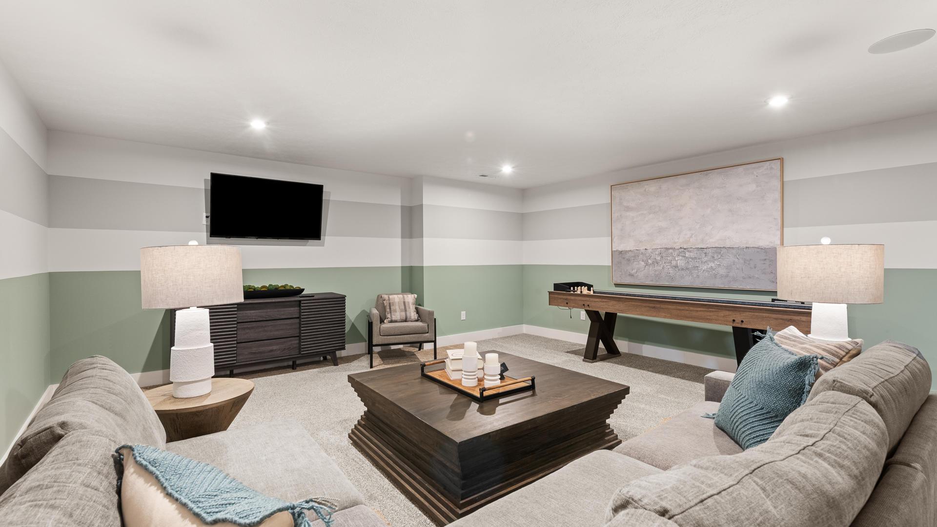 Watch the big game or play a game of pool - basements are available!