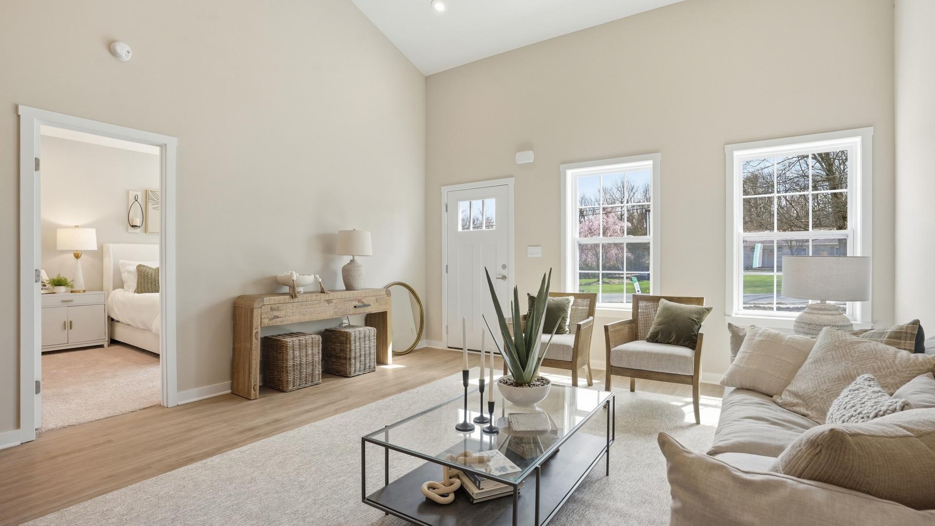 The family room and kitchen flow seamlessly into one another, making the first floor of your home the space where everyone wants to gather.