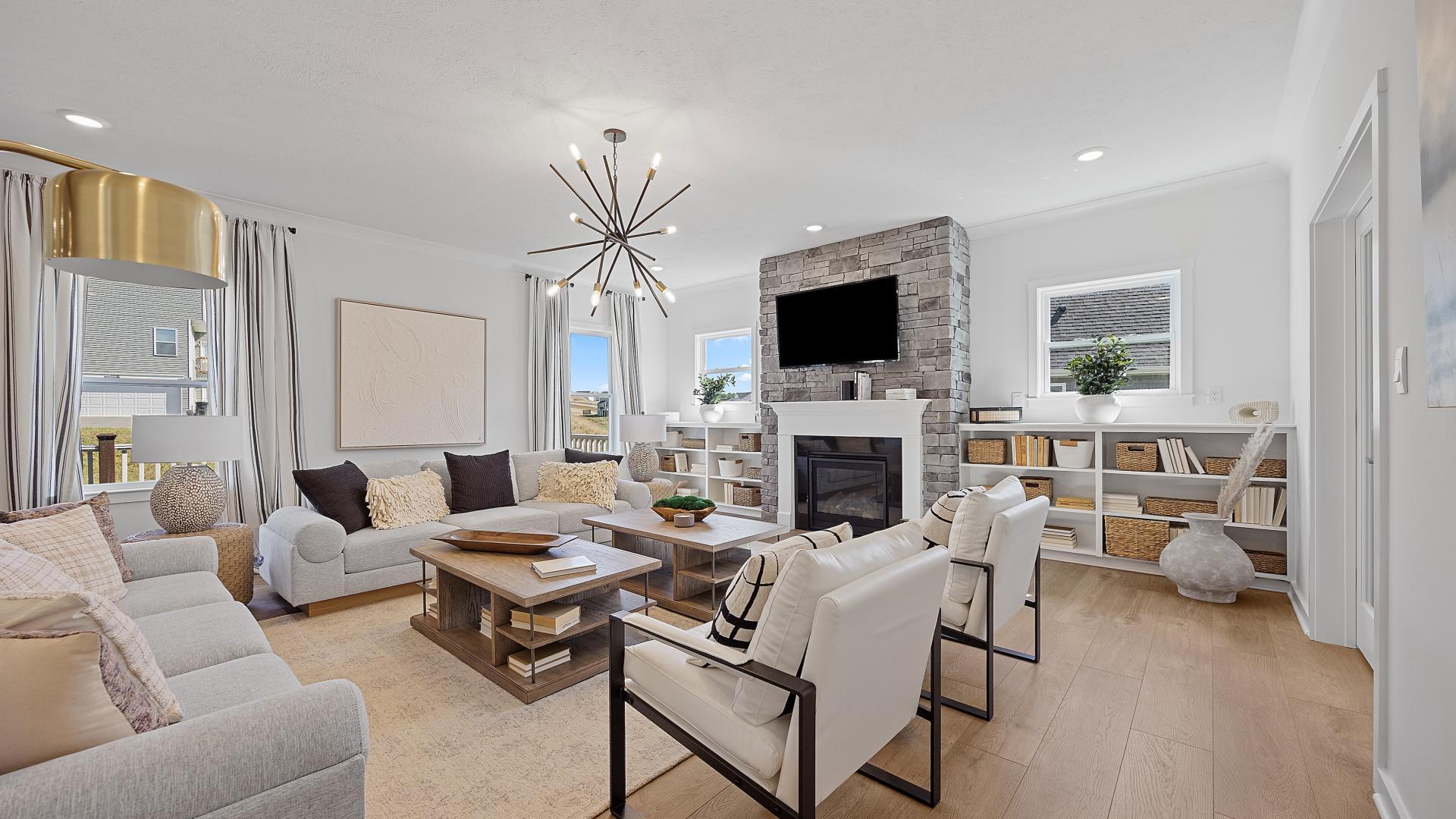 Enjoy a cup of coffee in the morning or glass of wine after a long day in your new living room.