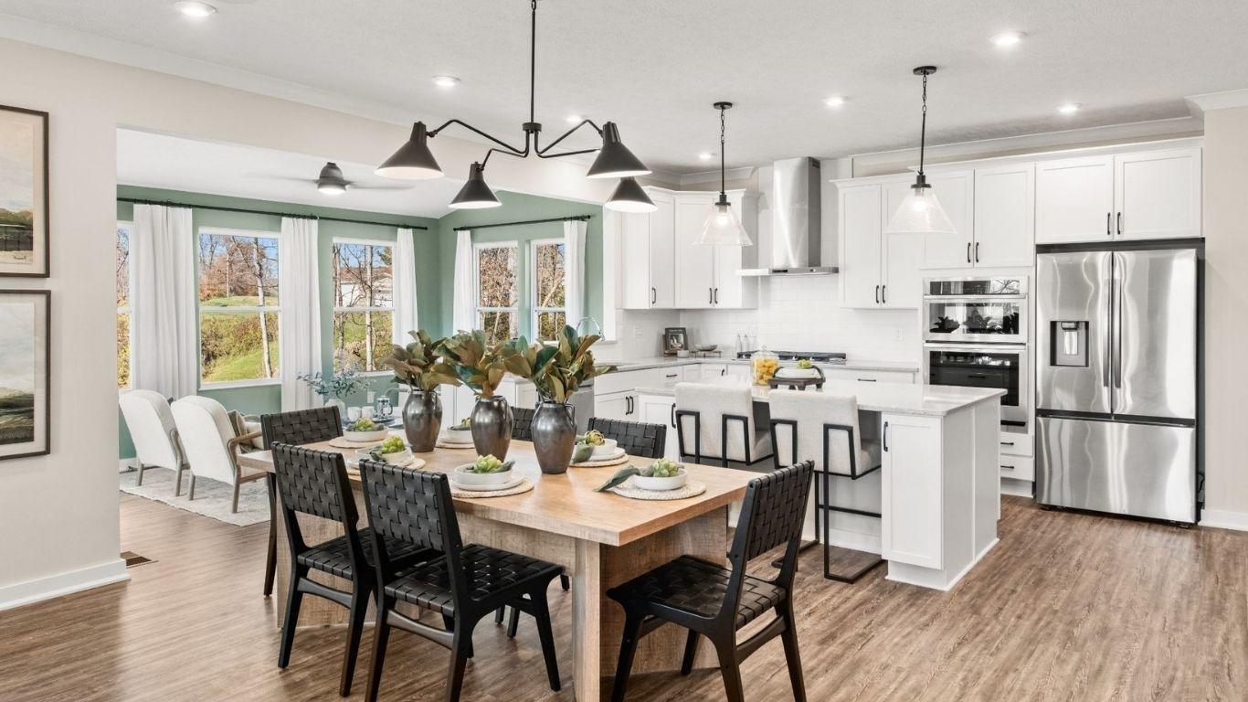 Home designs that are open, spacious, and focus on making gathering easy.