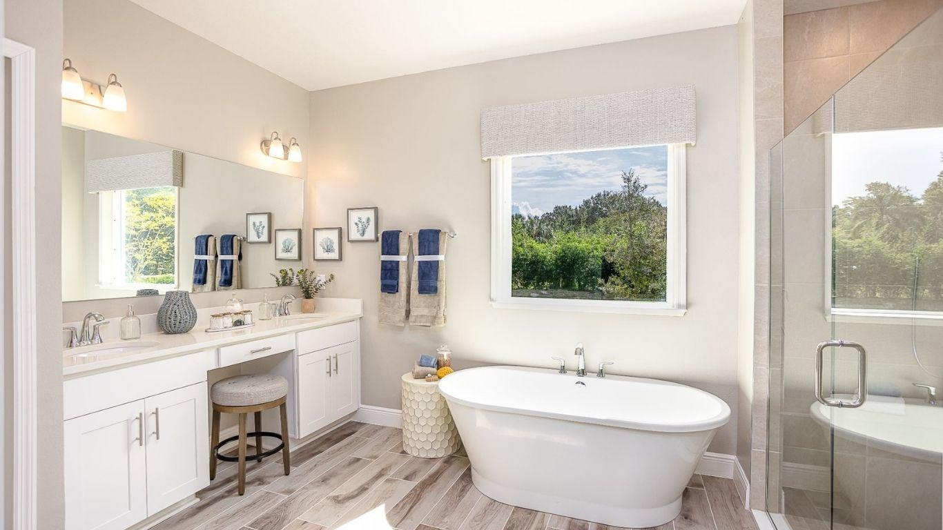Have choices in the design of your spa- like master bathroom for a peaceful sanctuary.