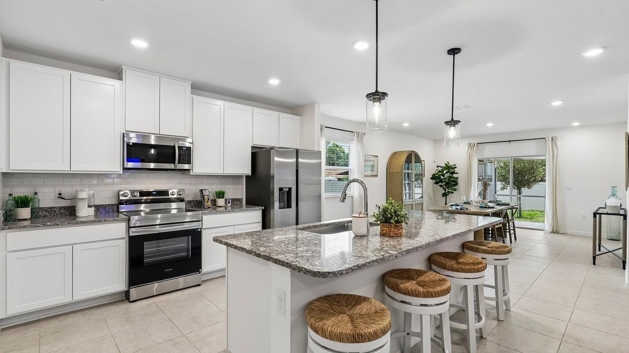 Island centerpiece with selectable finishes—creates a kitchen everyone asks for seconds in.