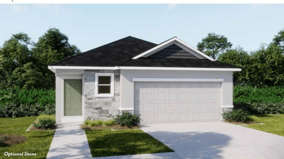 Vista B Homesite 1 Day Time Rendering with Stone
