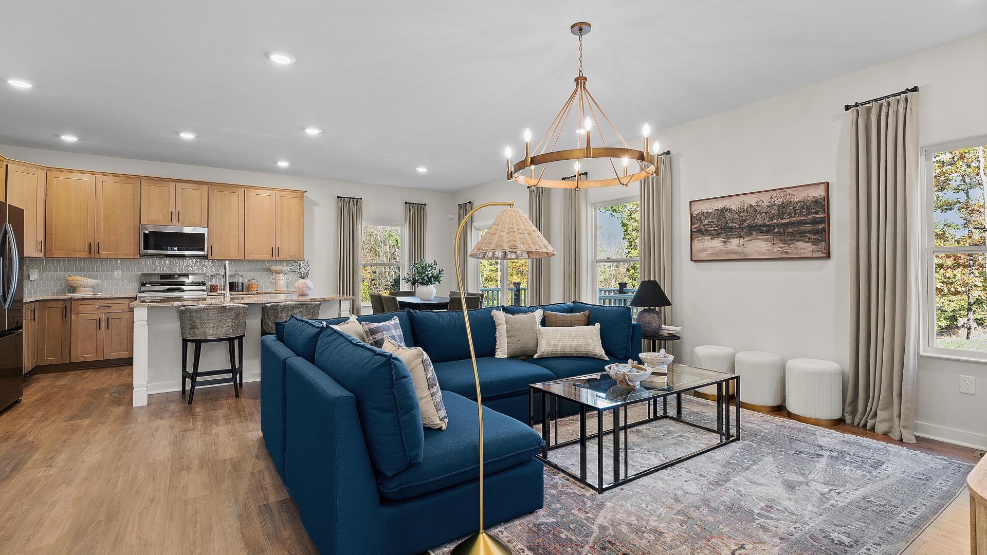 Open-concept floor plans and up to 9' ceilings on the first floor.*