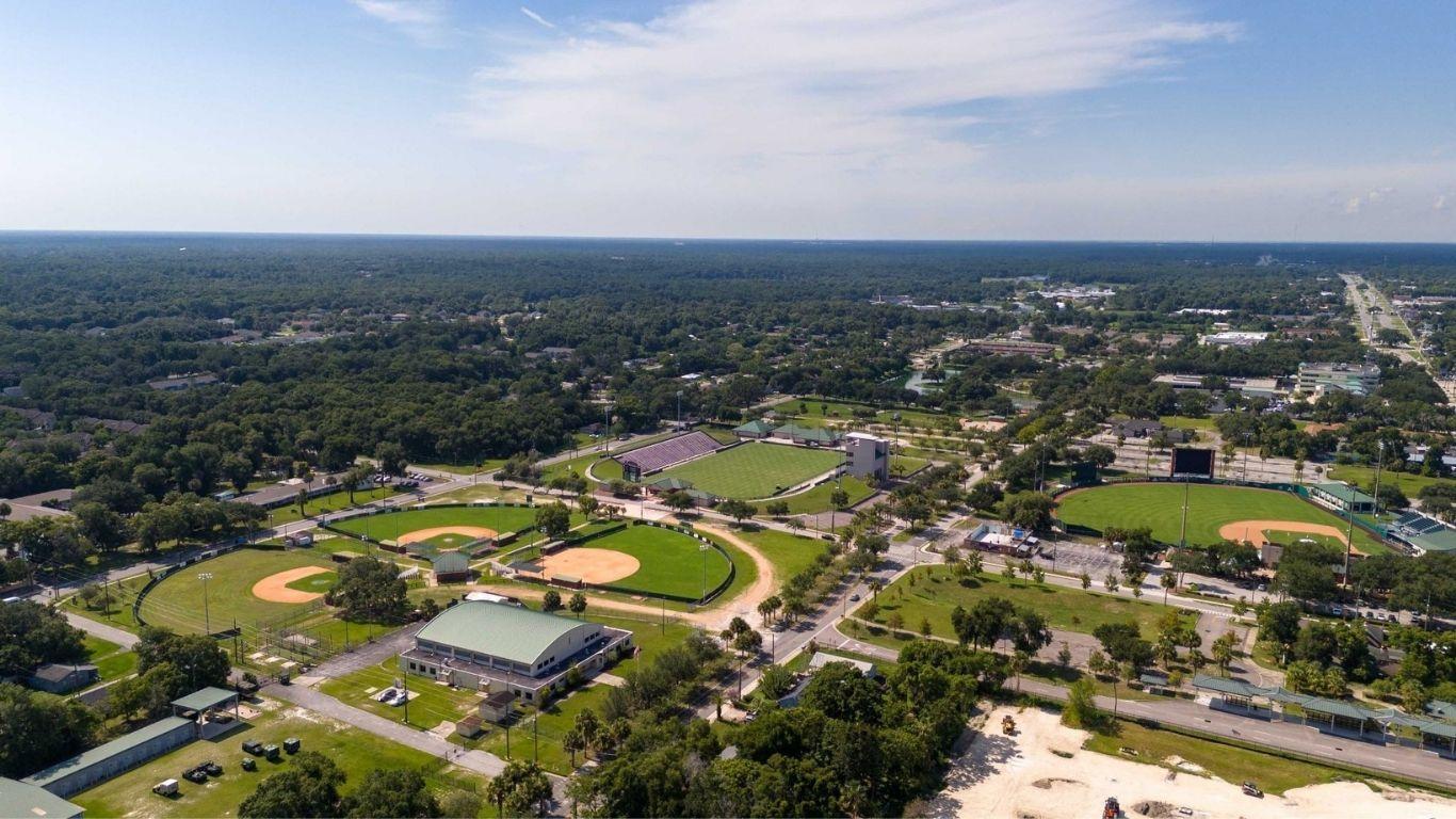 Catch a game at Melching Field at Conrad Park, the premier home of exciting DeLand baseball!