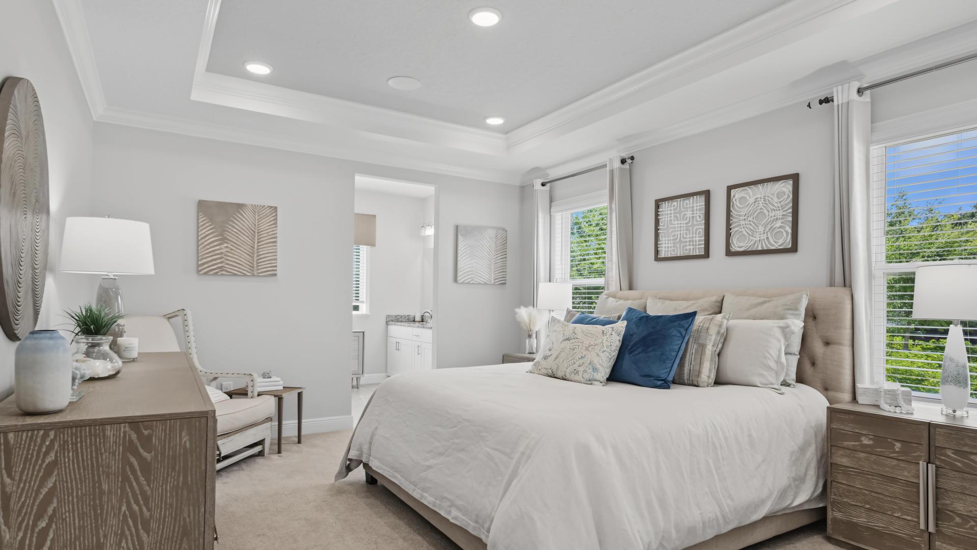 Retreat to your private master bedroom at the end of the day.