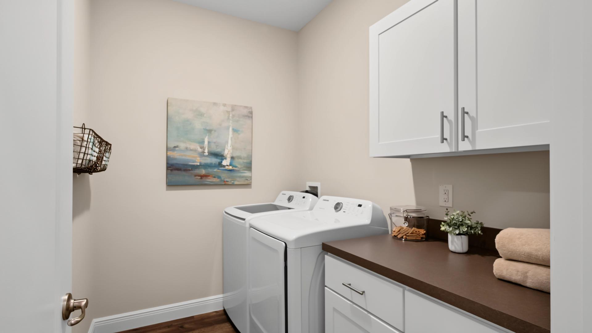 You'll love the convenience of your own personal laundry room!