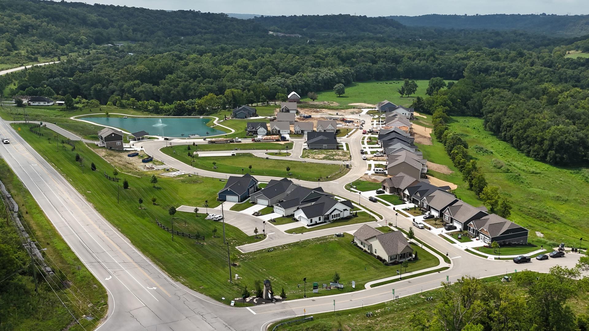 Paved walking trails, 15 acres of green space, homesites with pond &amp; creek backyard views!