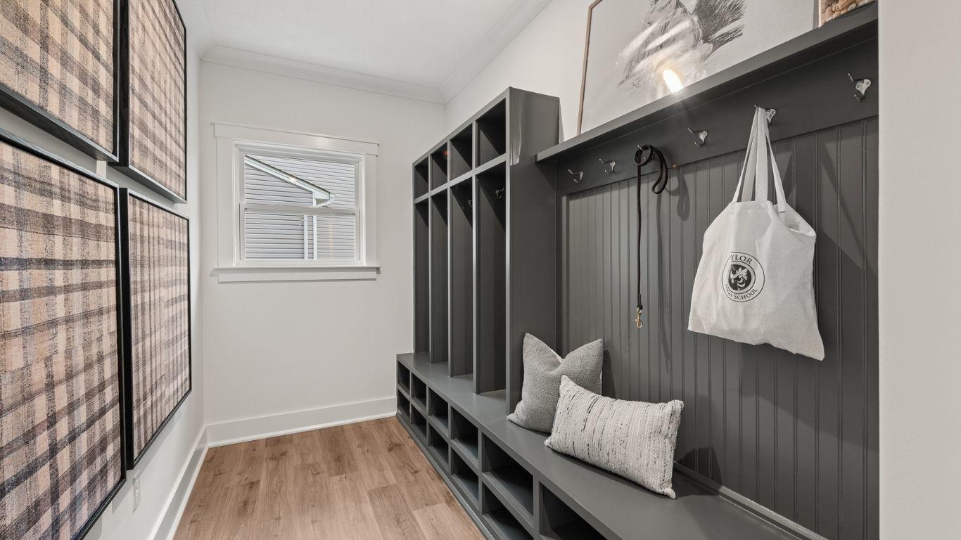 Choose built-in drop zone for coats, shoes, and bookbags - you'll never regret having the extra space!