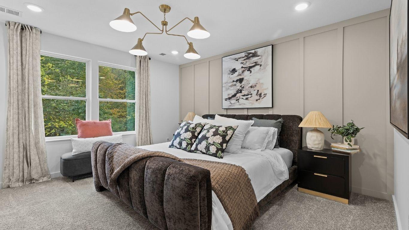 Private owner’s bedroom, bathroom, &amp; walk-in closet – the space that you deserve. Join the List to learn about the home design!