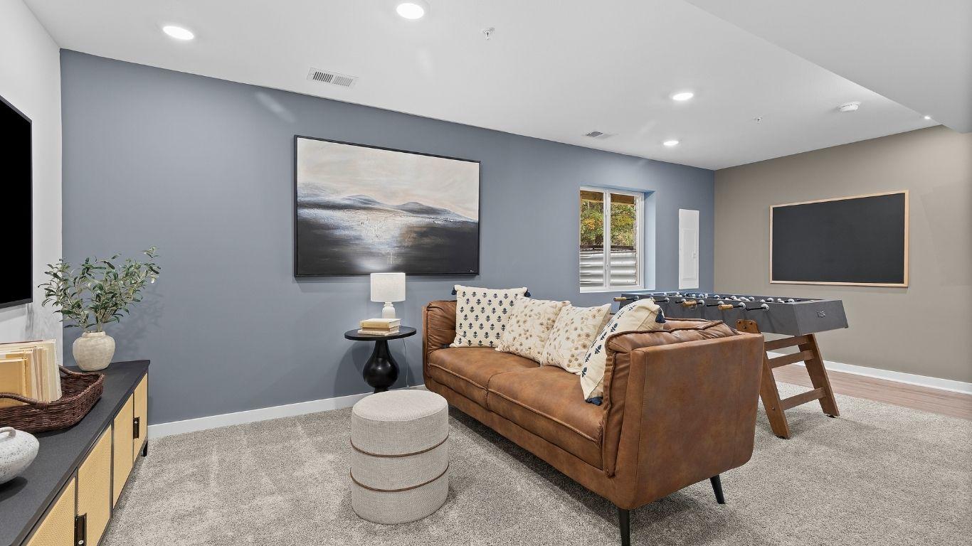 A finished lower level gives your new home added livability with additional hangout space.