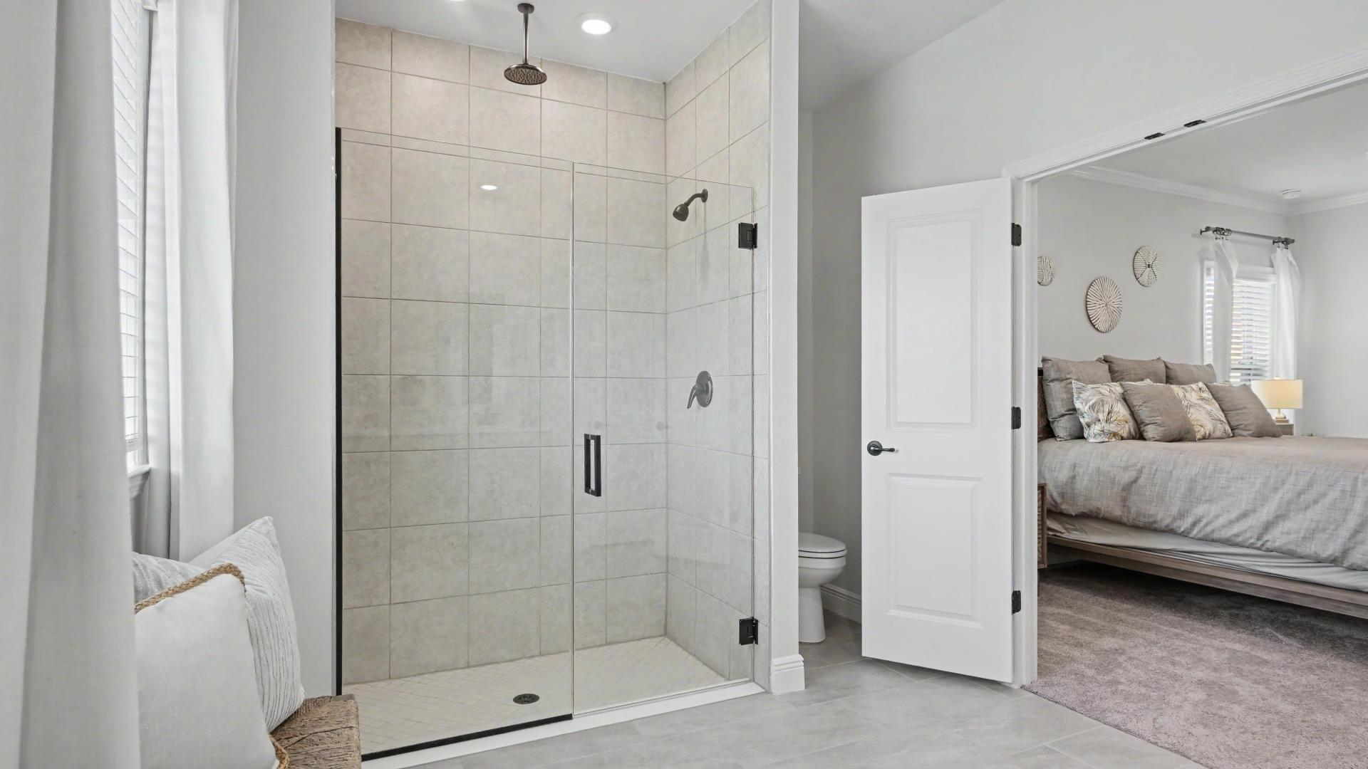 Retreat to your private master bathroom at the end of the day.
