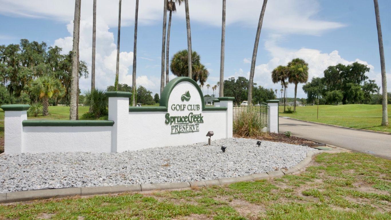 Tee off with friends at Spruce Creek Preserve Golf Course—a scenic 18-hole course just 9 miles away!
