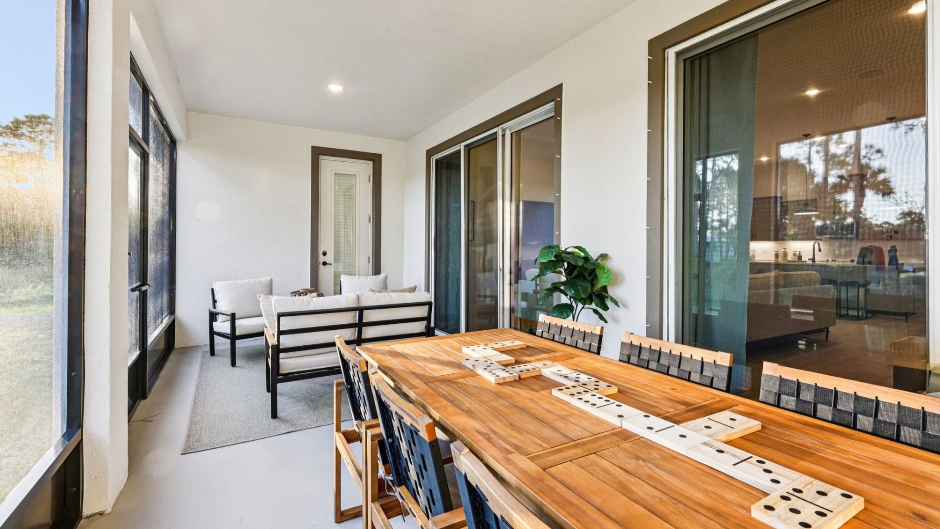 Dedicated outdoor space to unwind and decompress.