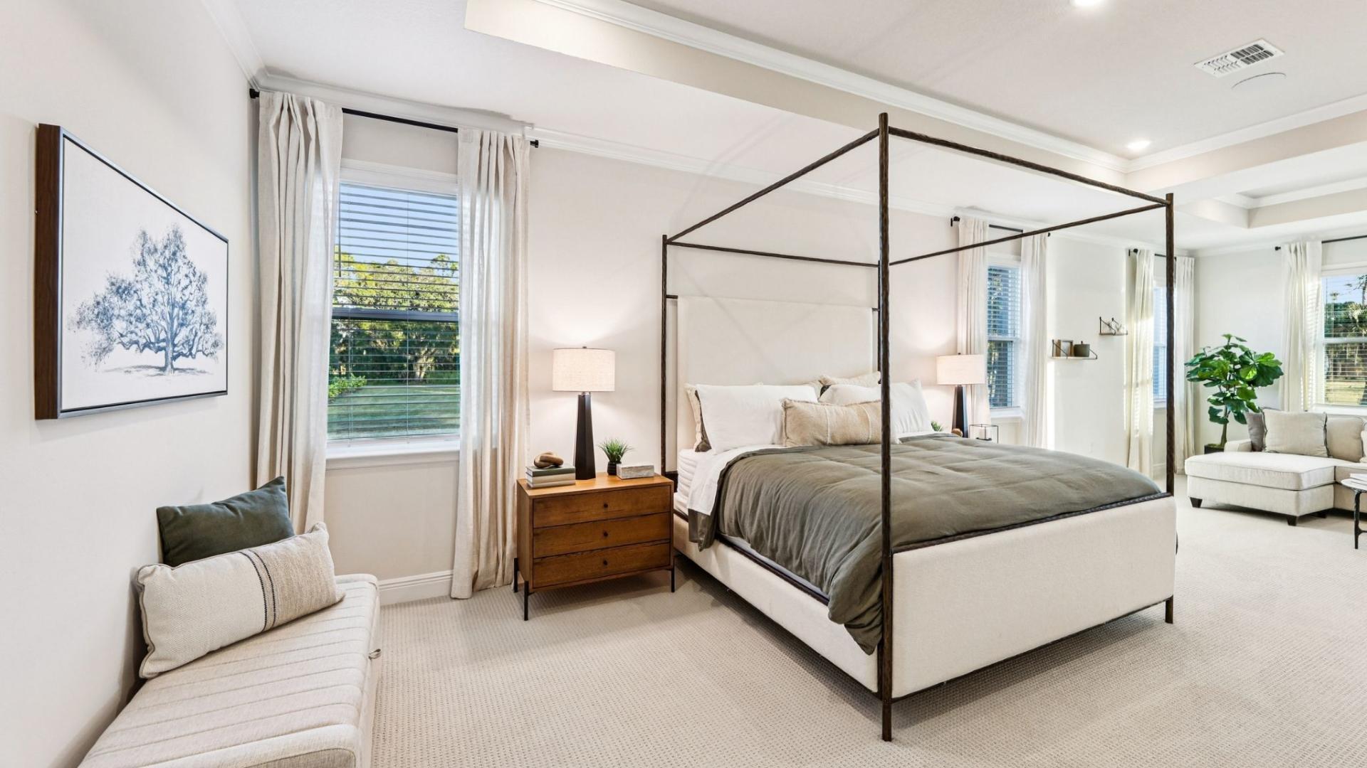 Spacious master suites provide a serene retreat at the end of a long day.
