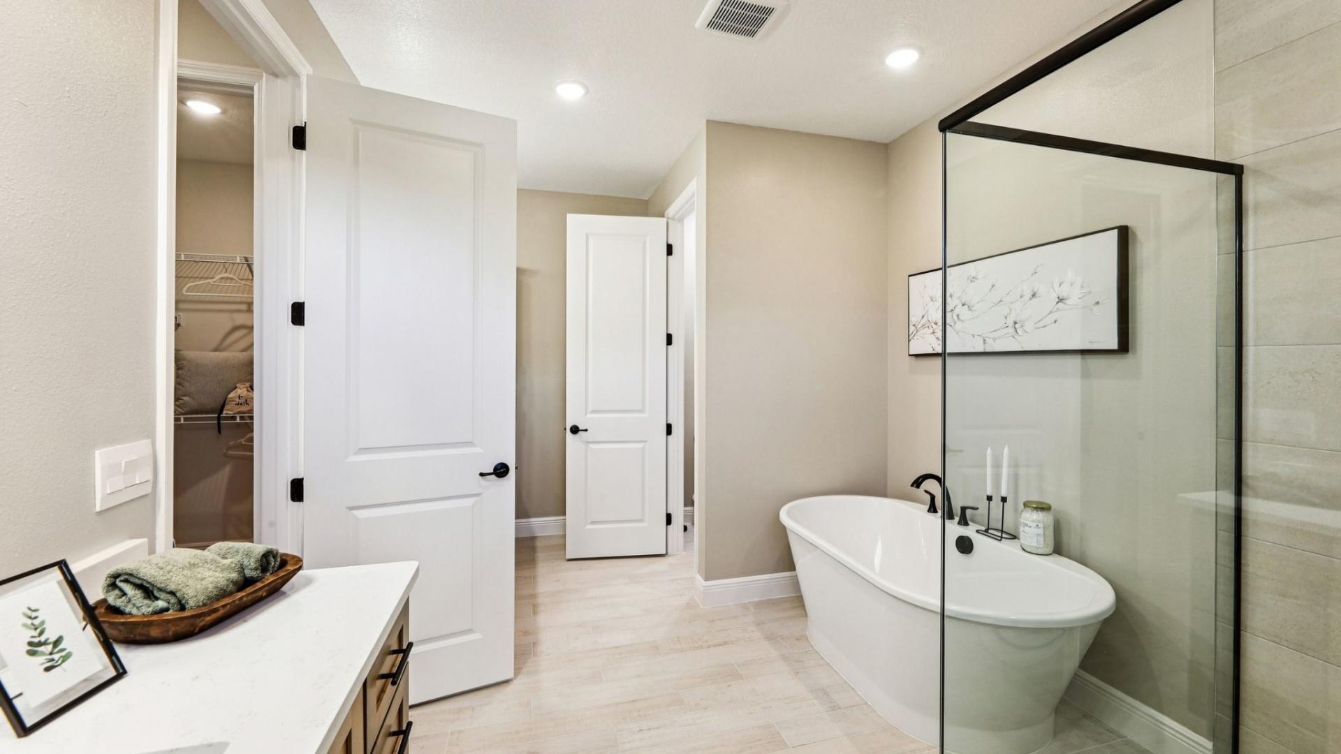 Spa-like master bathrooms available.