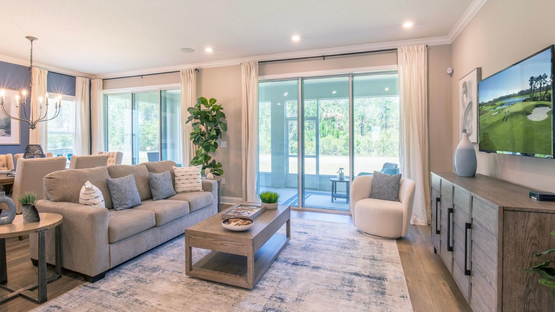 Open-concept floor plans allow you to stay connected.