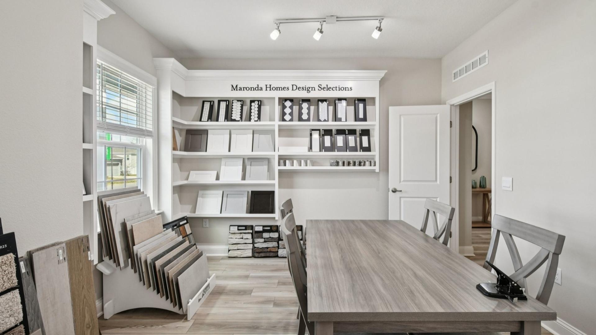 Visit our design center to select your finishes and features.