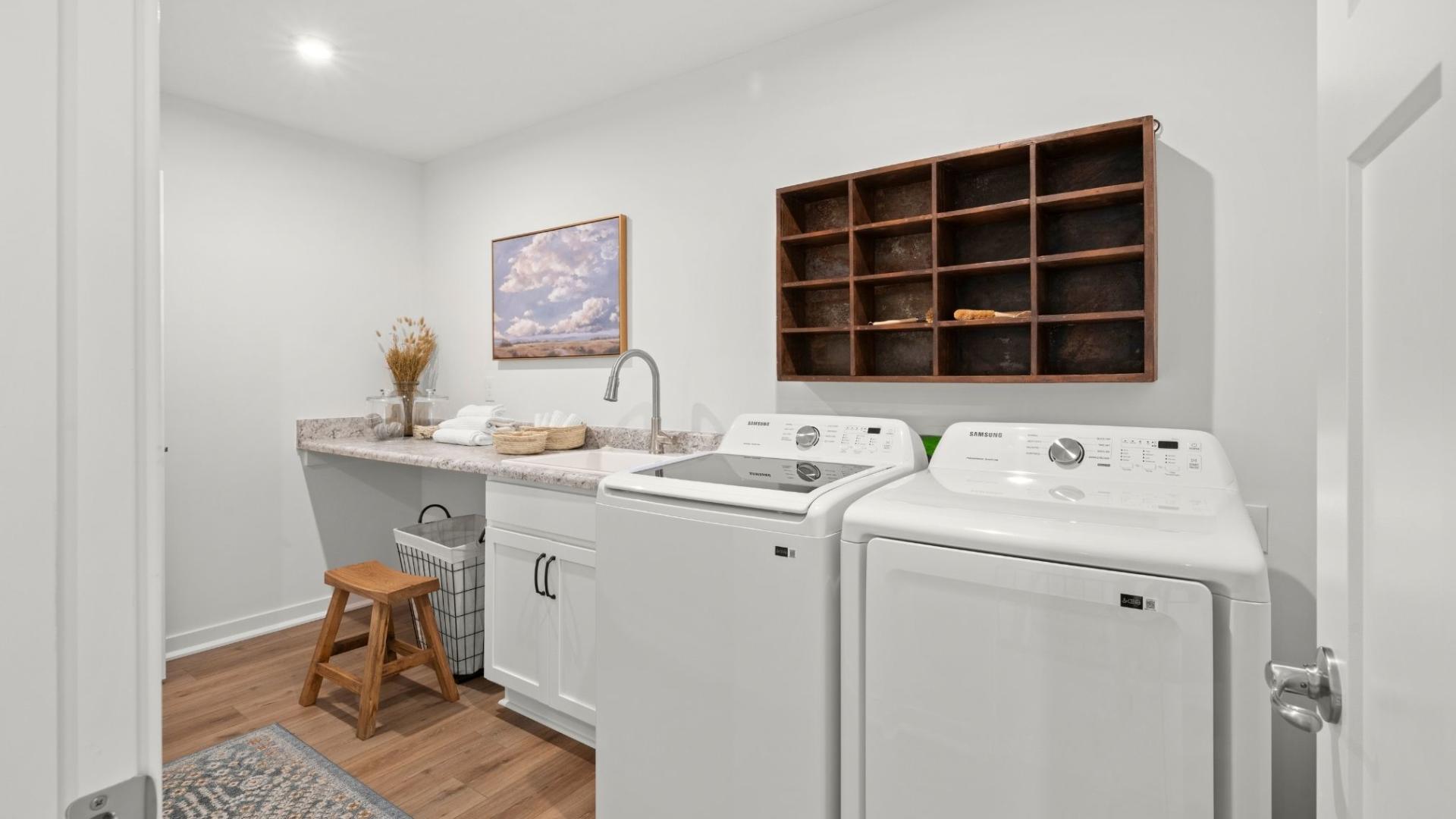 Laundry on the same floor as the bedrooms – no more carrying heavy baskets.