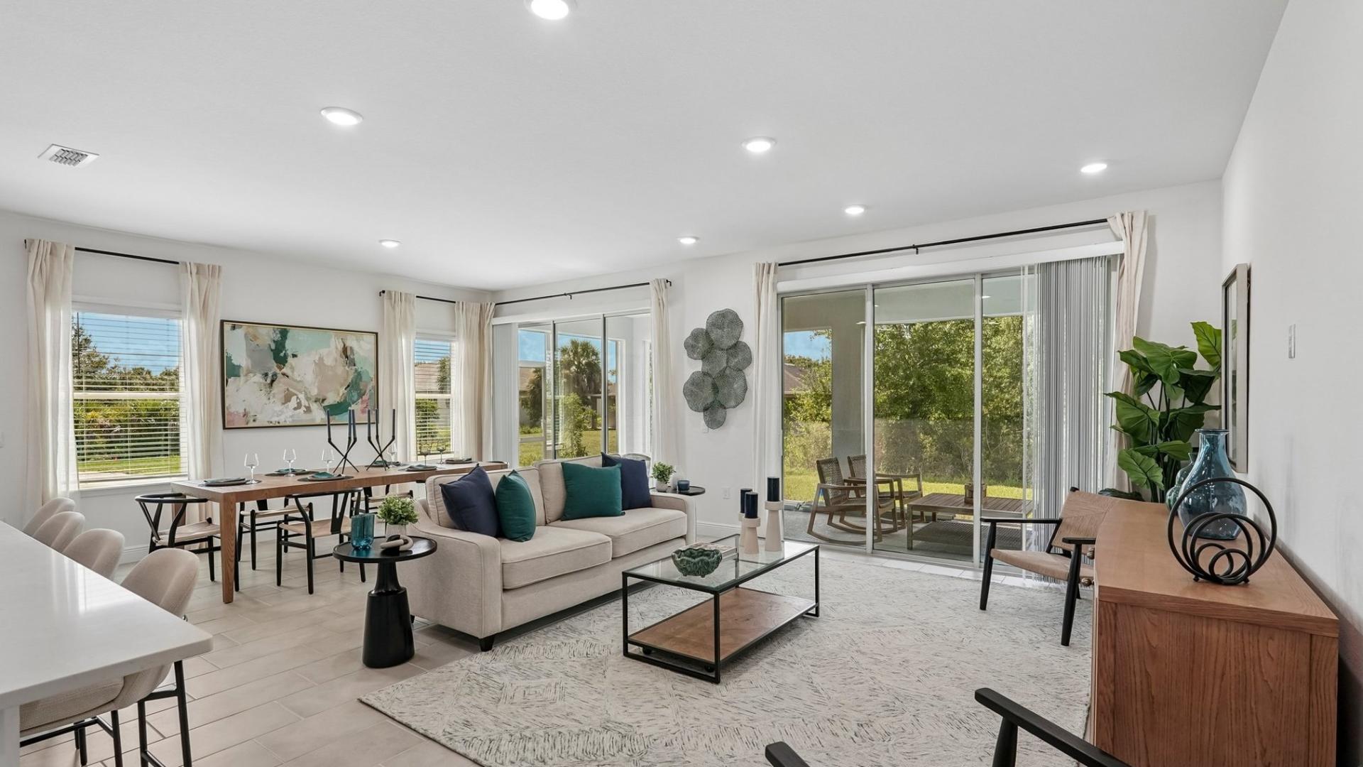 Open floor plans make it easy to entertain friends and family.