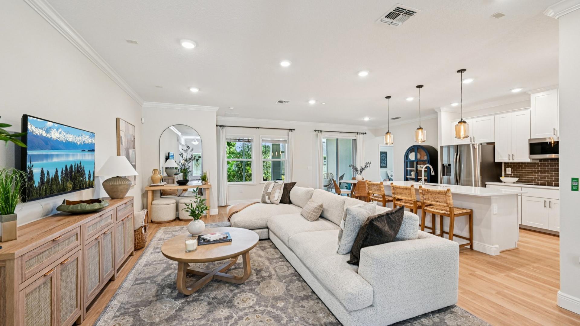 Open-concept floor plan perfect for hosting dinner parties with friends and family.