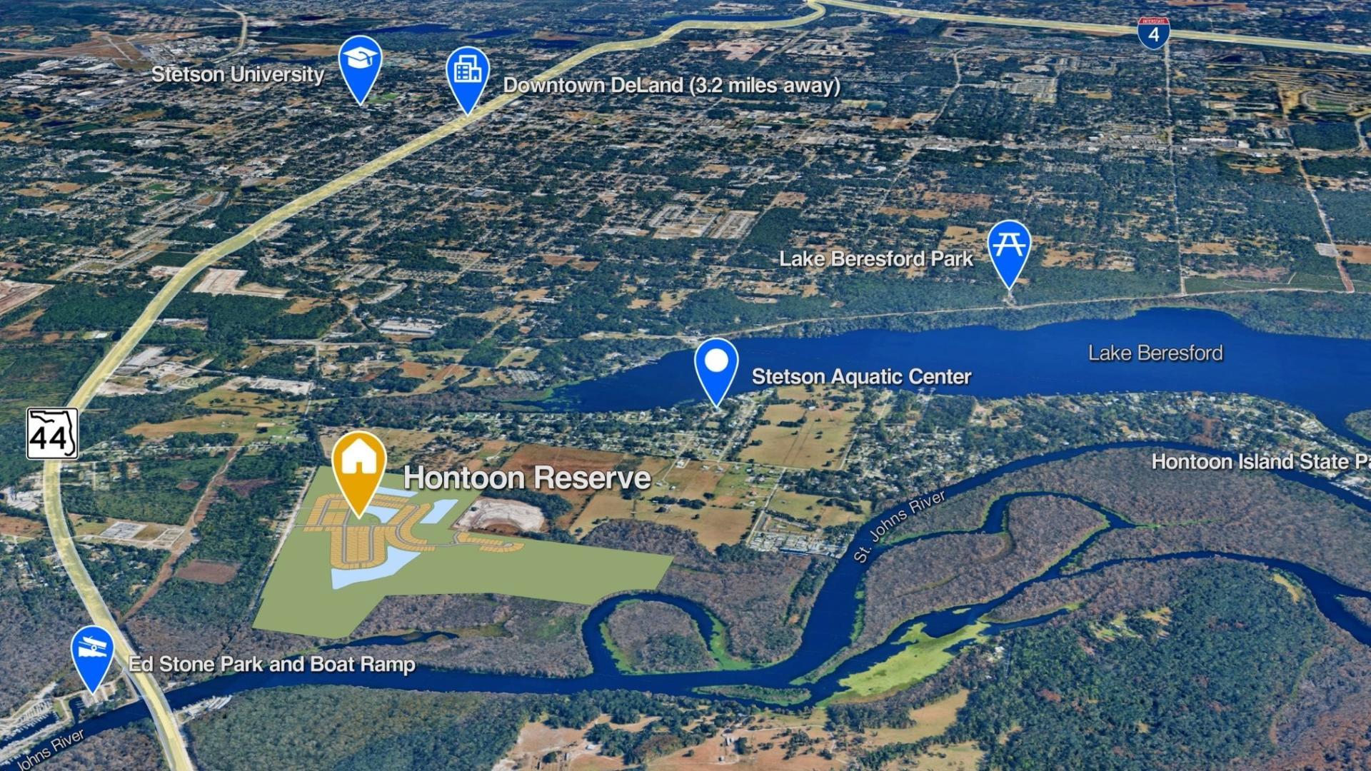 Hontoon Reserve provides easy access to St. John's River, Downtown DeLand, Ed Stone Park &amp; more.