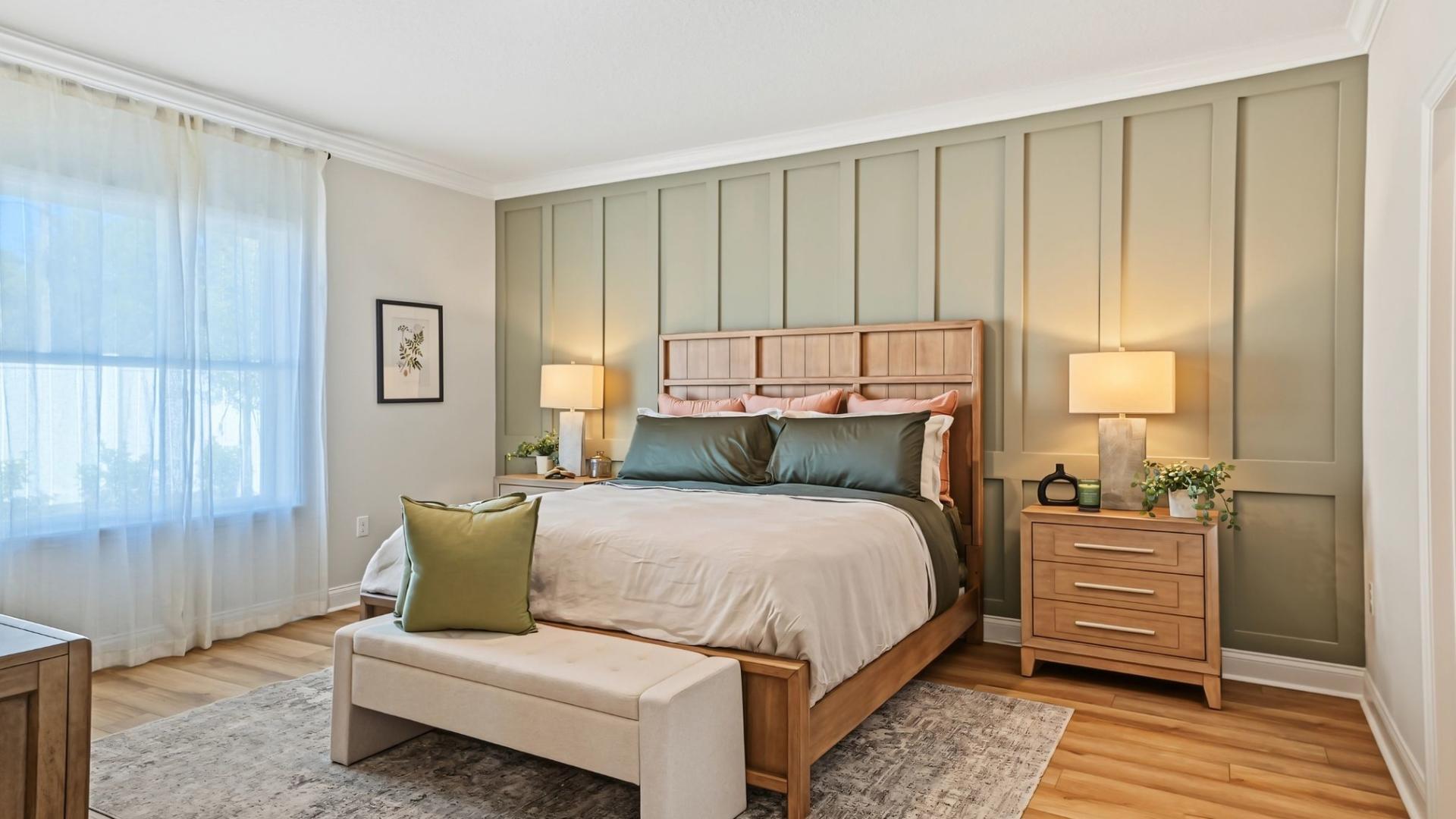 Spacious master retreat—rest easy knowing all your bedroom furniture will fit comfortably.