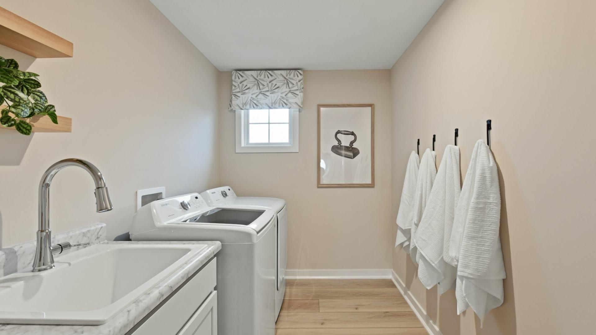 Laundry on the same level as the bedrooms, no more carrying heavy baskets up and down stairs!