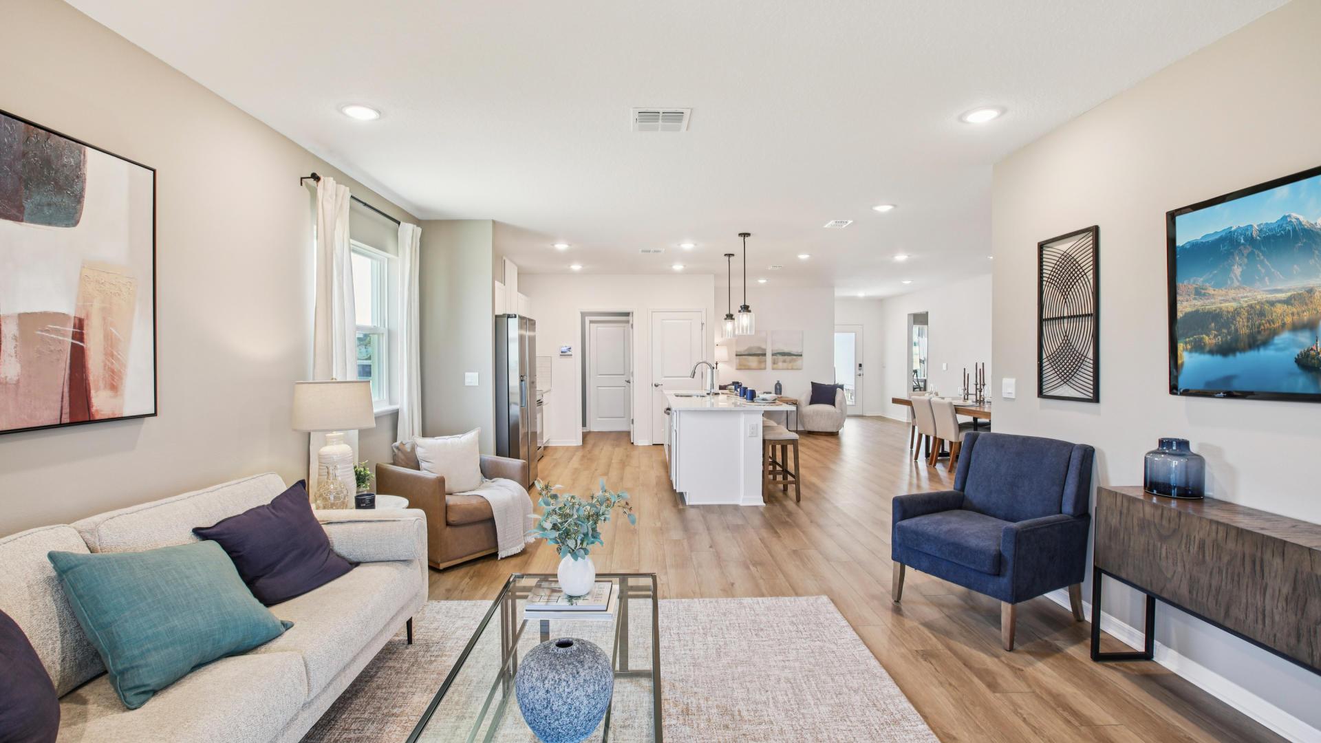 Open floor plans make it easy to prepare dinner and still be together with family and friends.