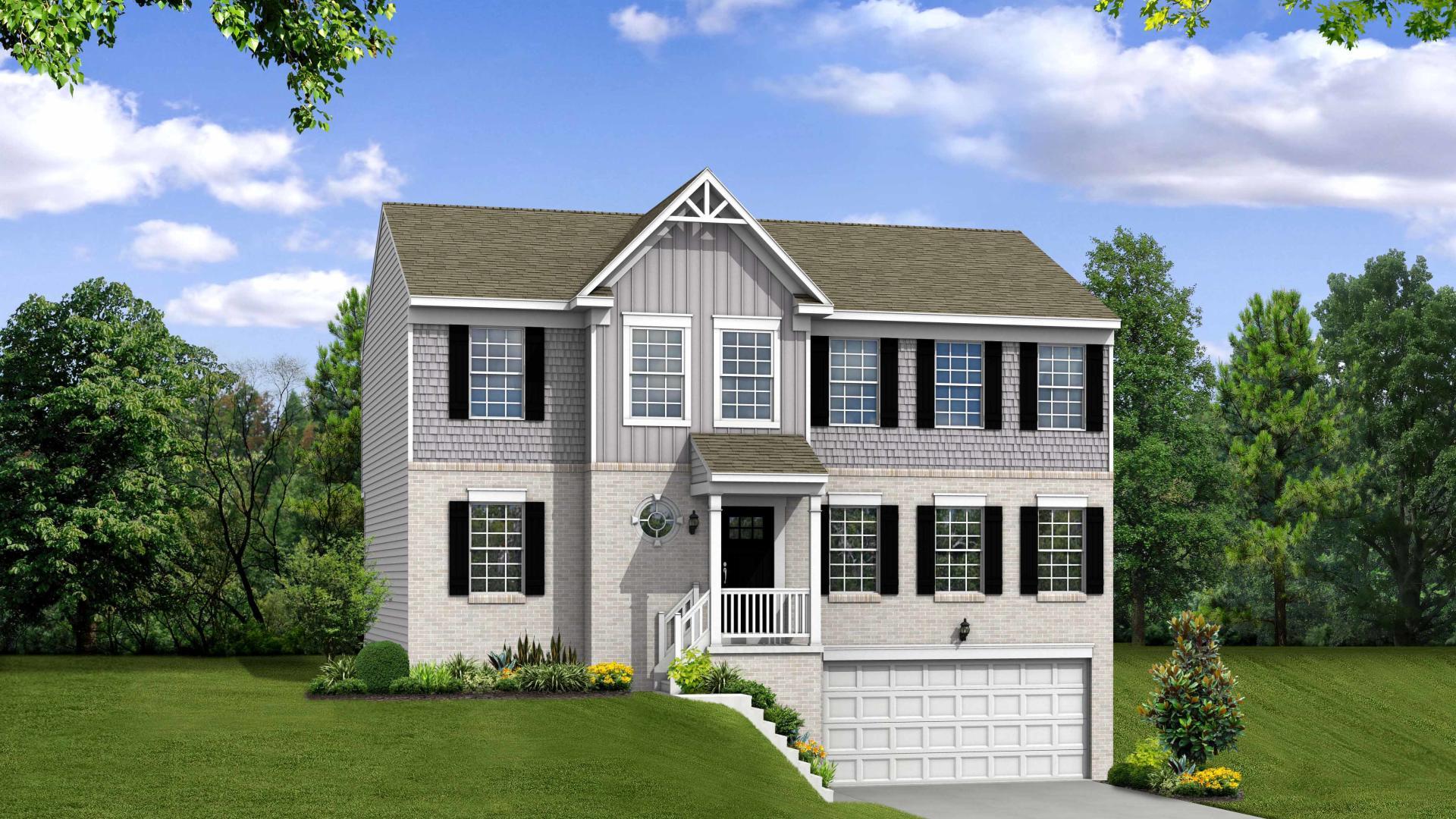 Elevation: A Opt Victorian Partial Brick Front