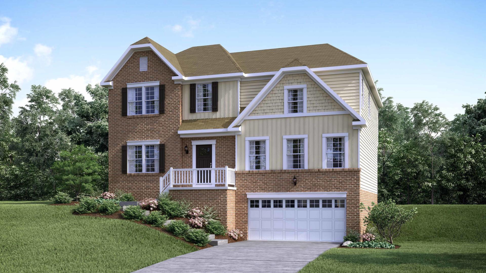 Elevation: H Opt New England Partial Brick Front