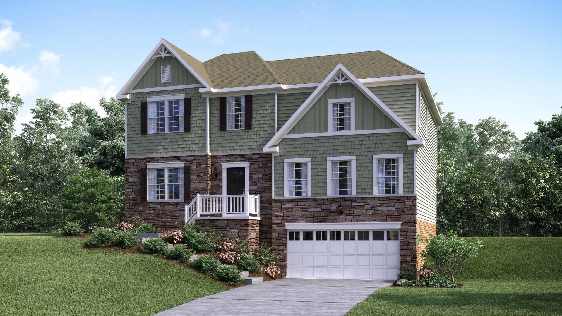 Elevation: H Opt Victorian Partial Stone Front