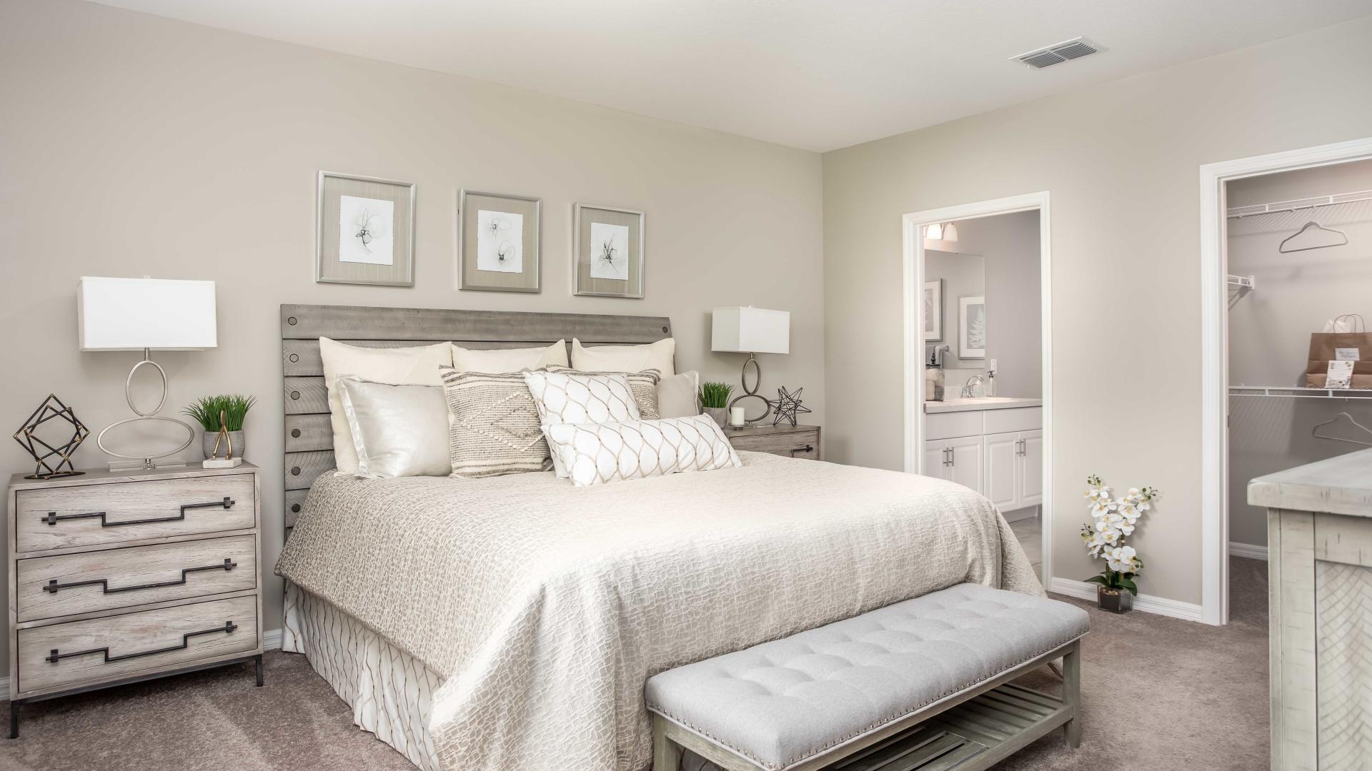 Retreat to your private master bedroom at the end of the day.