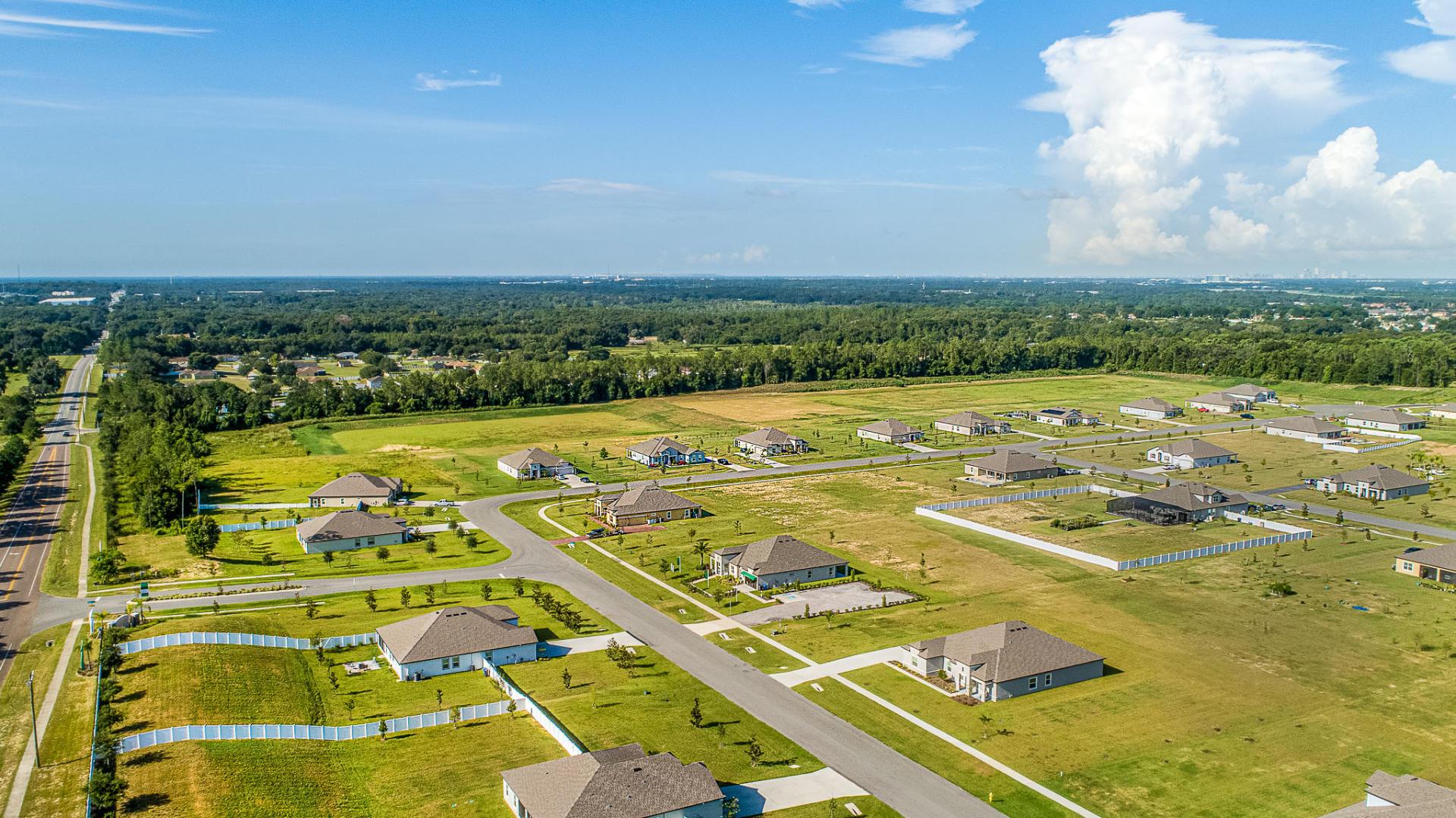 Homesites are big enough for your backyard to include a patio, playset, or pool!