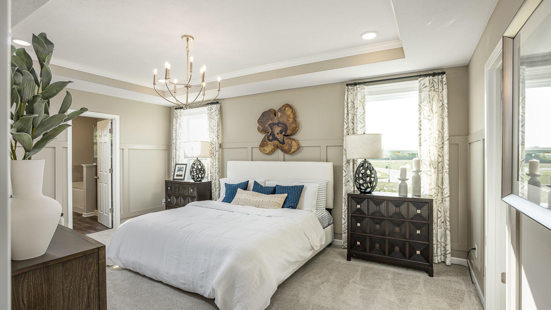 Your master suite has room for a king sized bed.