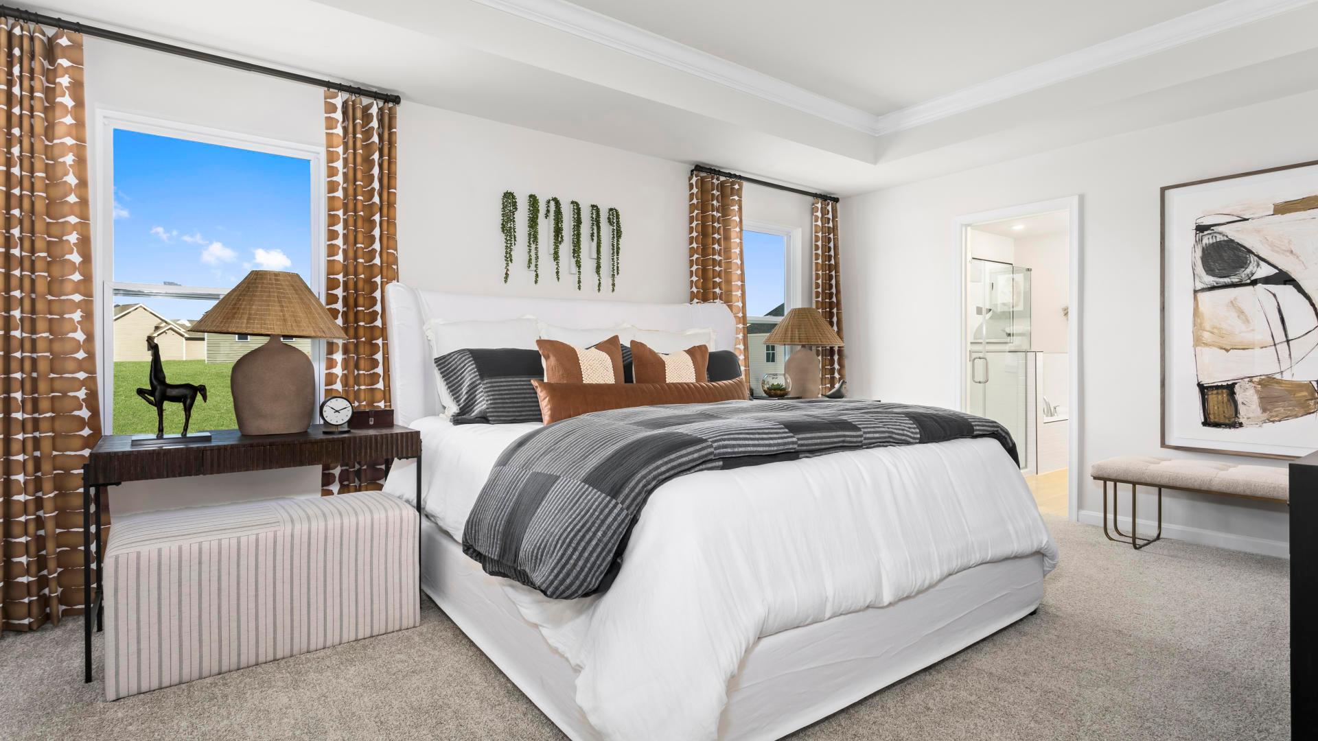 Luxurious master suites with spacious, walk-in closets.