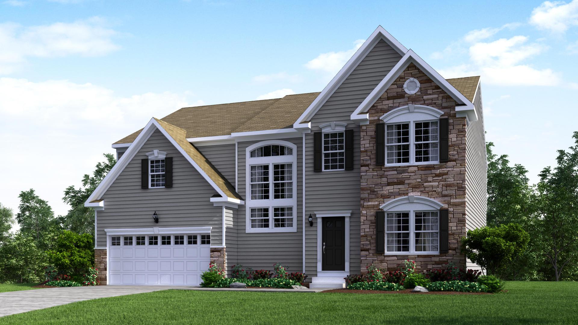 Elevation: E Partial Stone