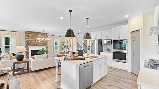 With quartz countertops, stainless steel appliances, and the choice of a stainless steel vent hood, you'll be the master chef in your brand new kitchen.