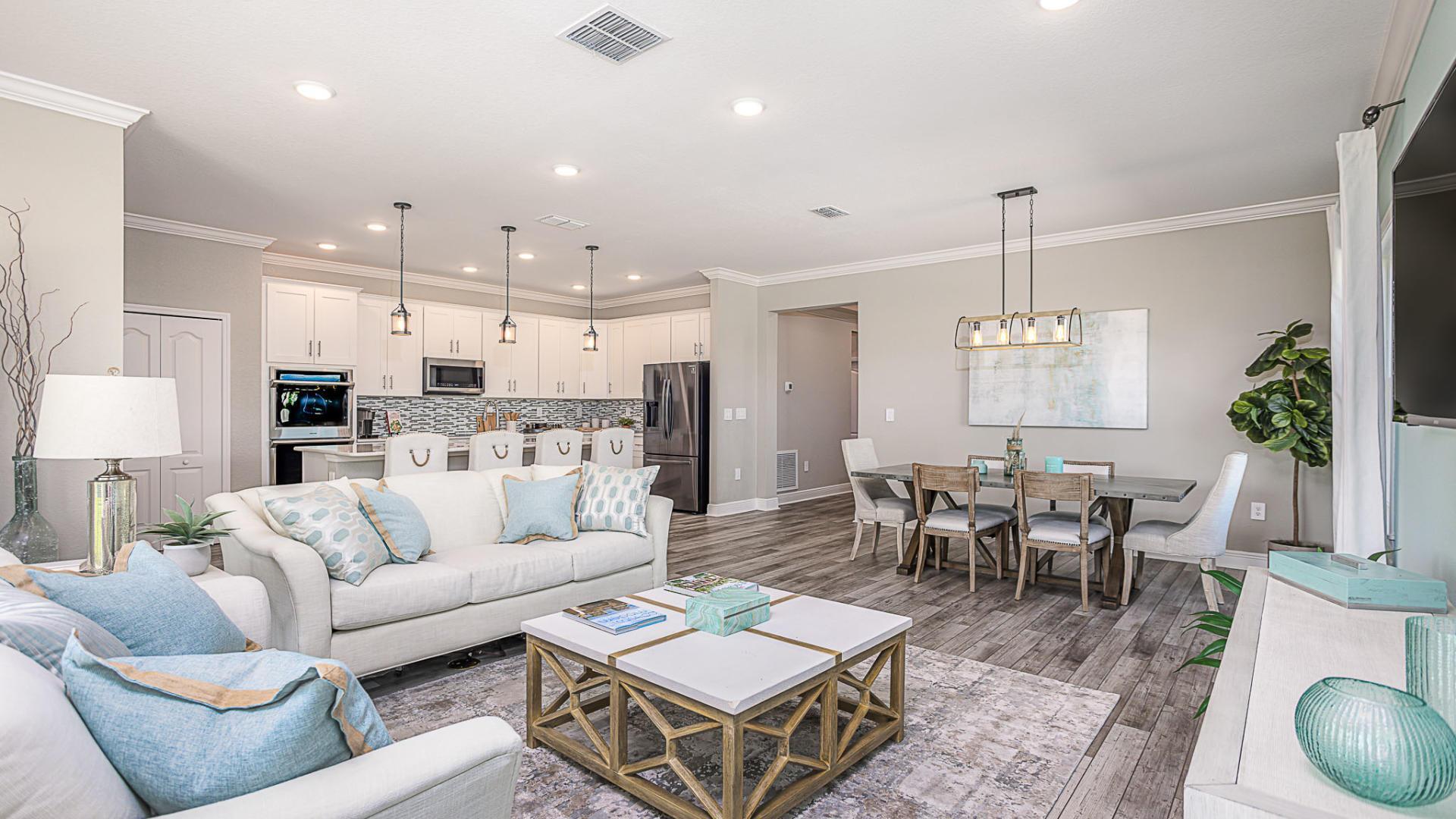 Open floor plans make it easy to host friends and family.