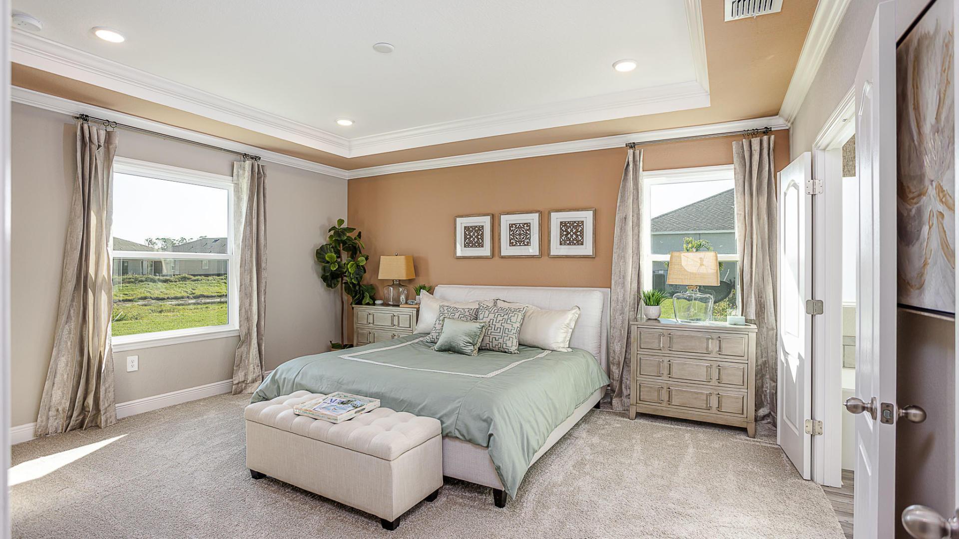 Retreat to your private master bedroom at the end of the day.